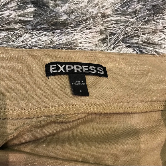 EXPRESS sparkling gold mini Skirt - Picture 2 of 4